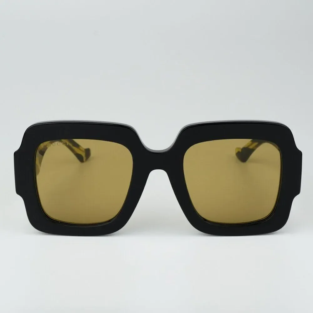 NEW Gucci GG1547S 004 Black Brown Women Square Sunglasses GG 1547S